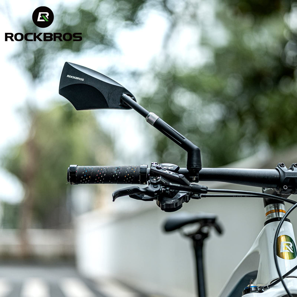 ROCKBROS 360° Adjustable Handlebar Bike Mirror with Anti-Glare Glass - ROCKBROS