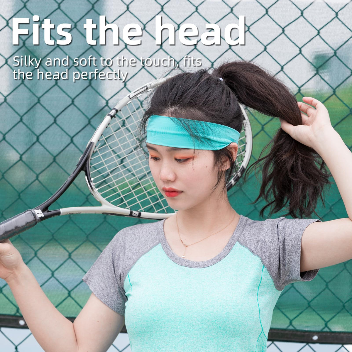 ROCKBROS Elastic Non-Slip Headband for Men Women Soft Sweatband for Running, Yoga Workouts