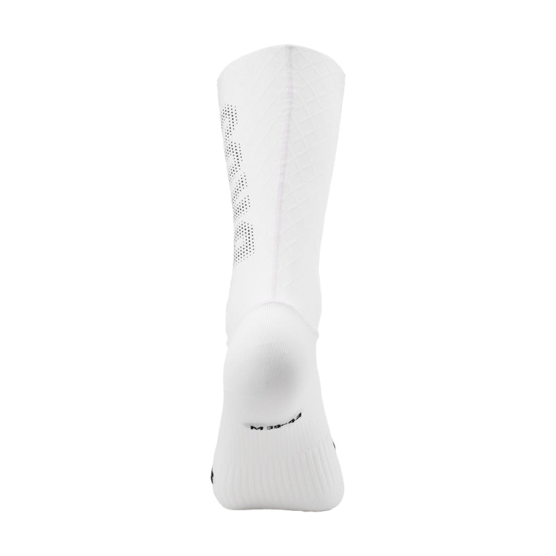 White athletic sock on a white background #color_White Mesh - Silver Label
