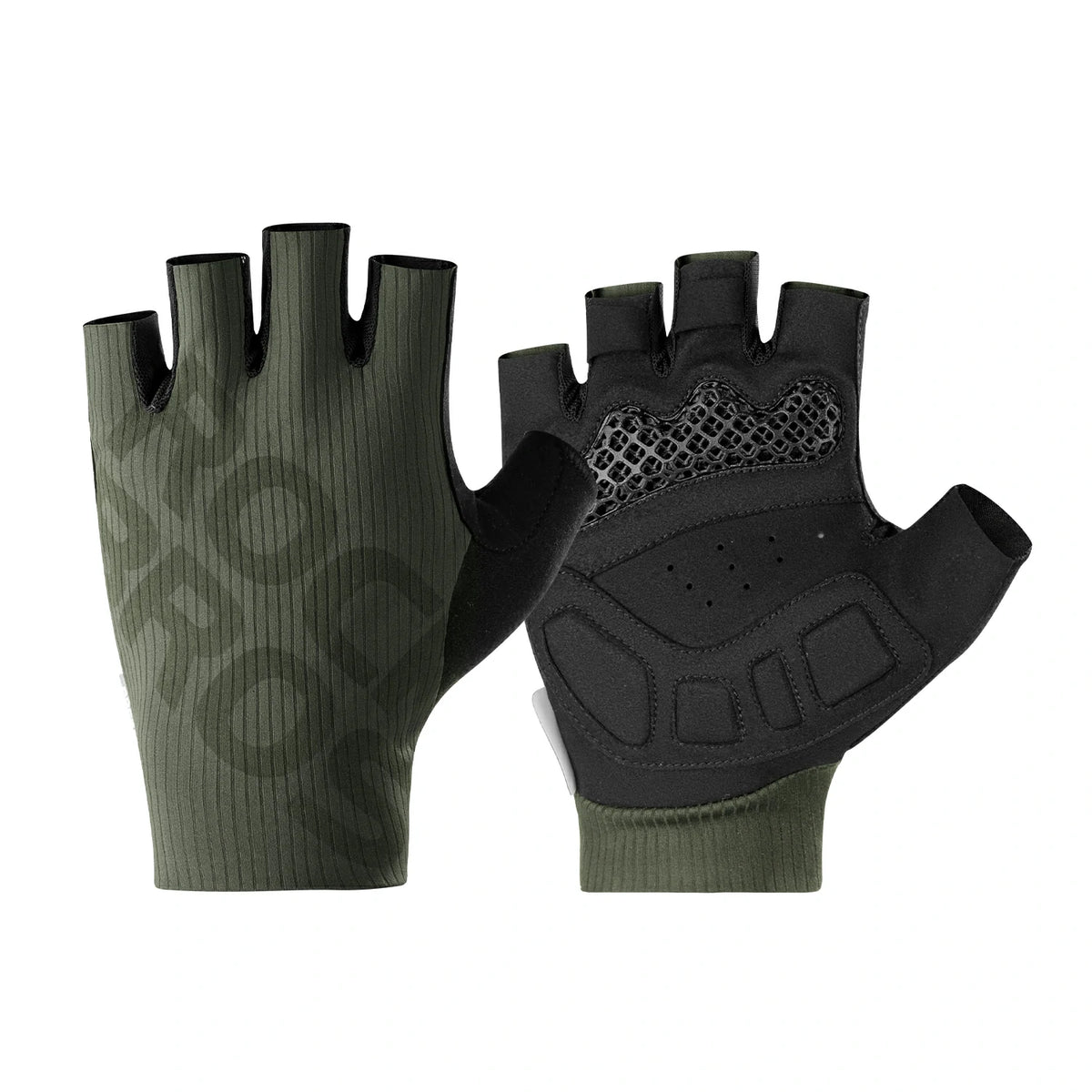 Pair of green gloves on a white background #color_Green