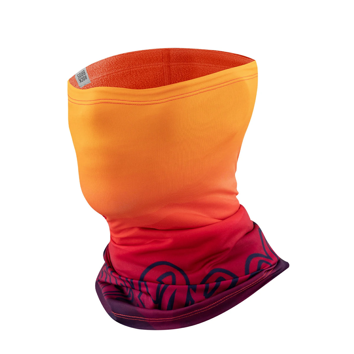 Multicolored neck gaiter with gradient design #Color_Orange Color_None