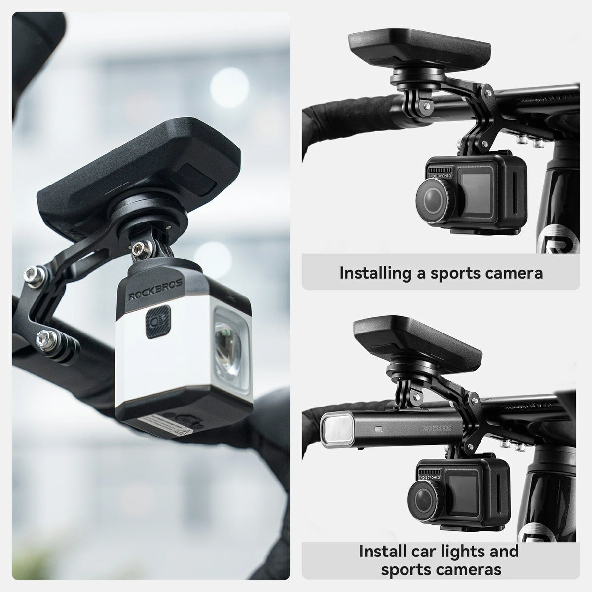 Stable bike handlebar mount bracket