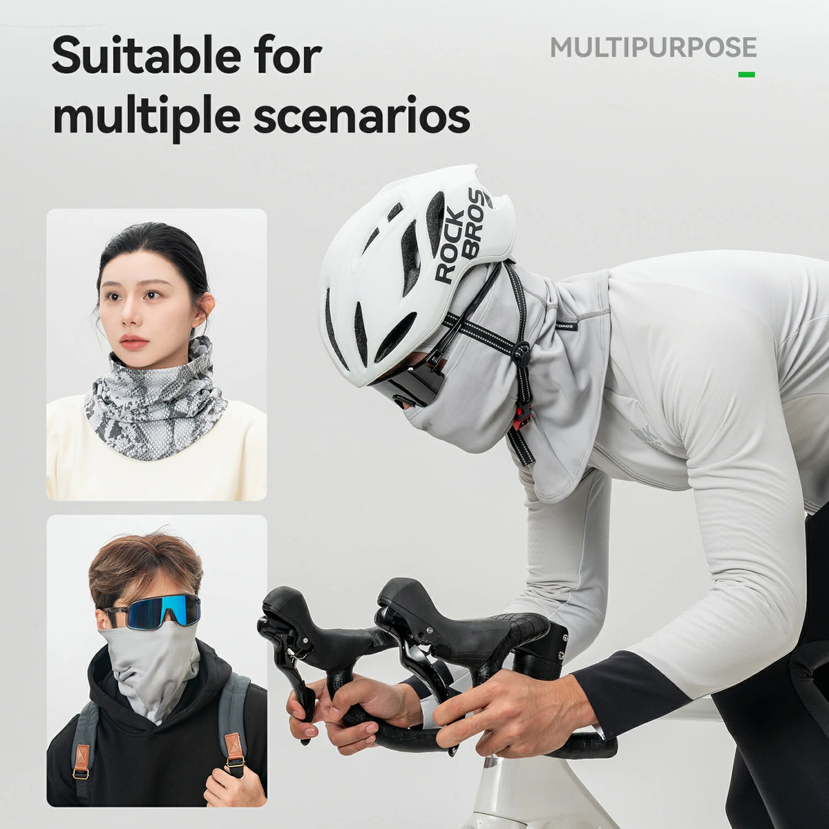 Balaclava polar termocromática transpirable e impermeable