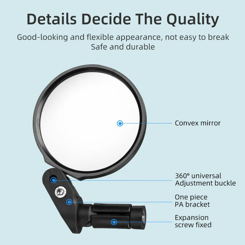 Bike Rear View Mirror 360 Rotatable 1pc
