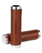 ROCKBROS Puños de cuero vintage para bicicleta de montaña, bicicleta plegable, 22,2 mm