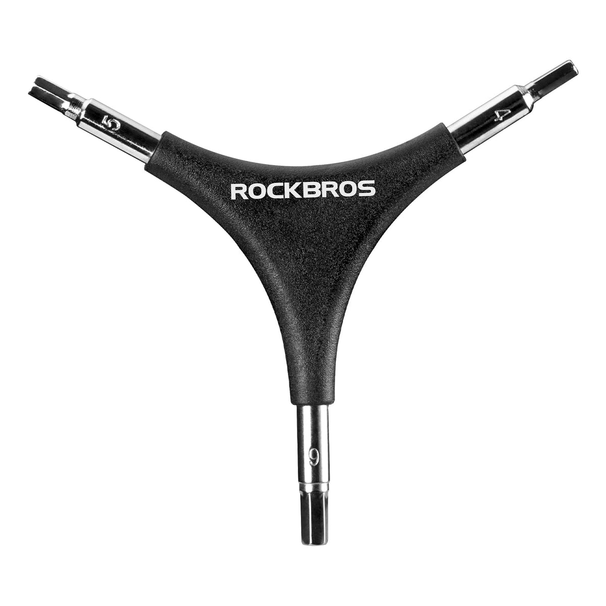 Juego de llaves Allen hexagonales ROCKBROS 3 en 1, tamaños 4/5/6 mm, negro y plateado, acero y PVC