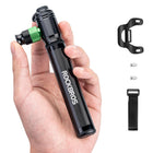 Bomba de aire manual ROCKBROS mini para neumáticos de bicicleta, modo dual CO2 o manual 110 PSI