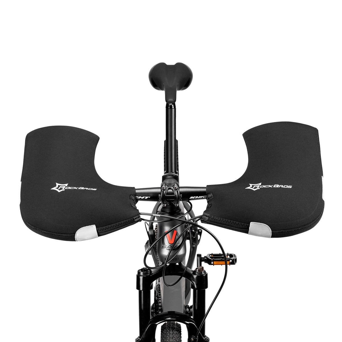 ROCKBROS Winter Bike Handlebar Mittens - Windproof Thermal Pogies for MTB - ROCKBROS