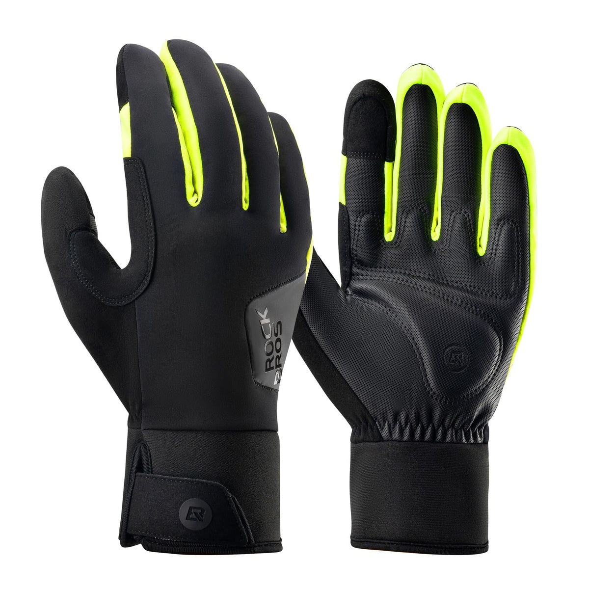 Guantes térmicos ROCKBROS cortavientos de invierno para ciclismo, acolchados, para hombre y mujer