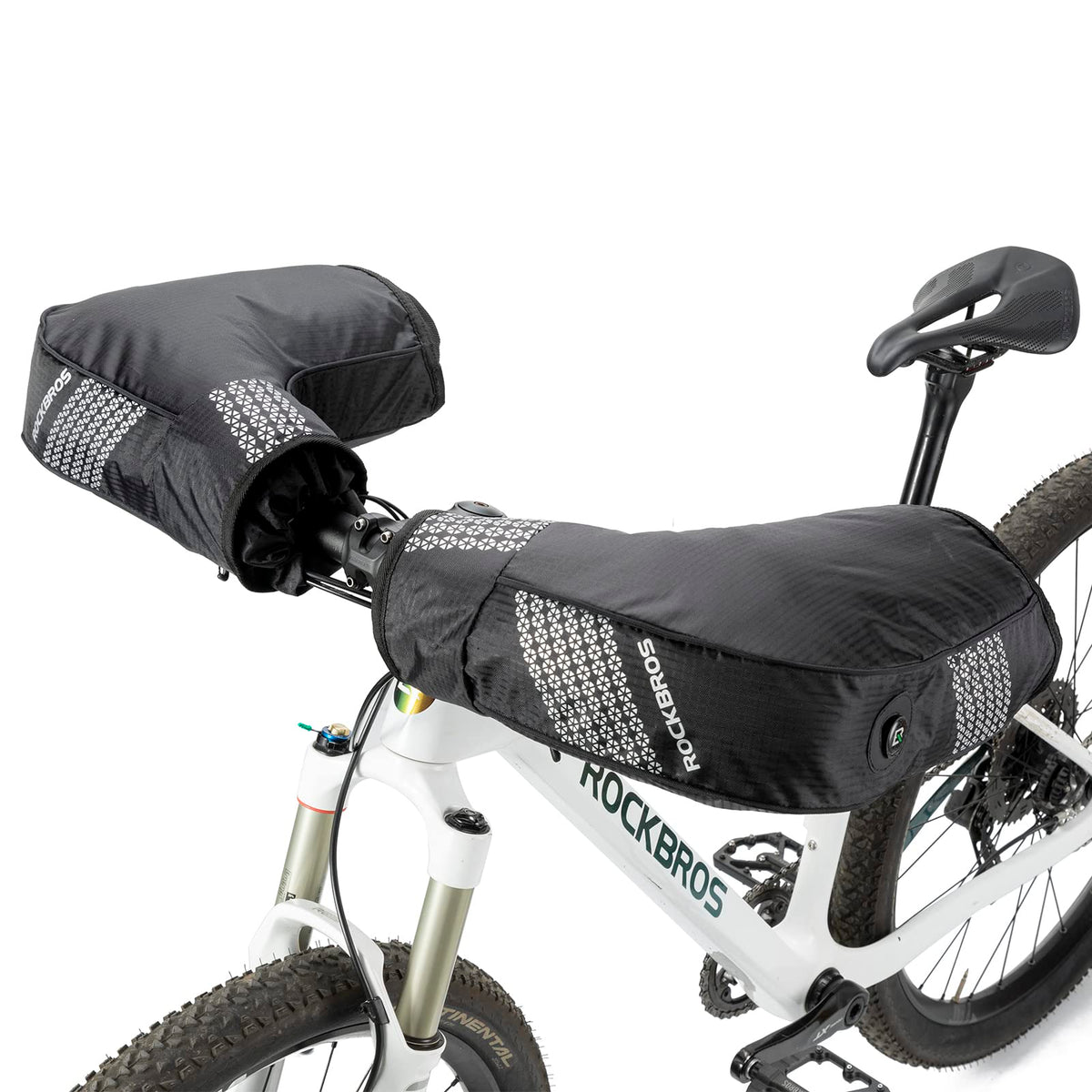 ROCKBROS Thinsulate Thermal Bike Handlebar Mittens - Cold Weather Pogies Cover Gloves - ROCKBROS