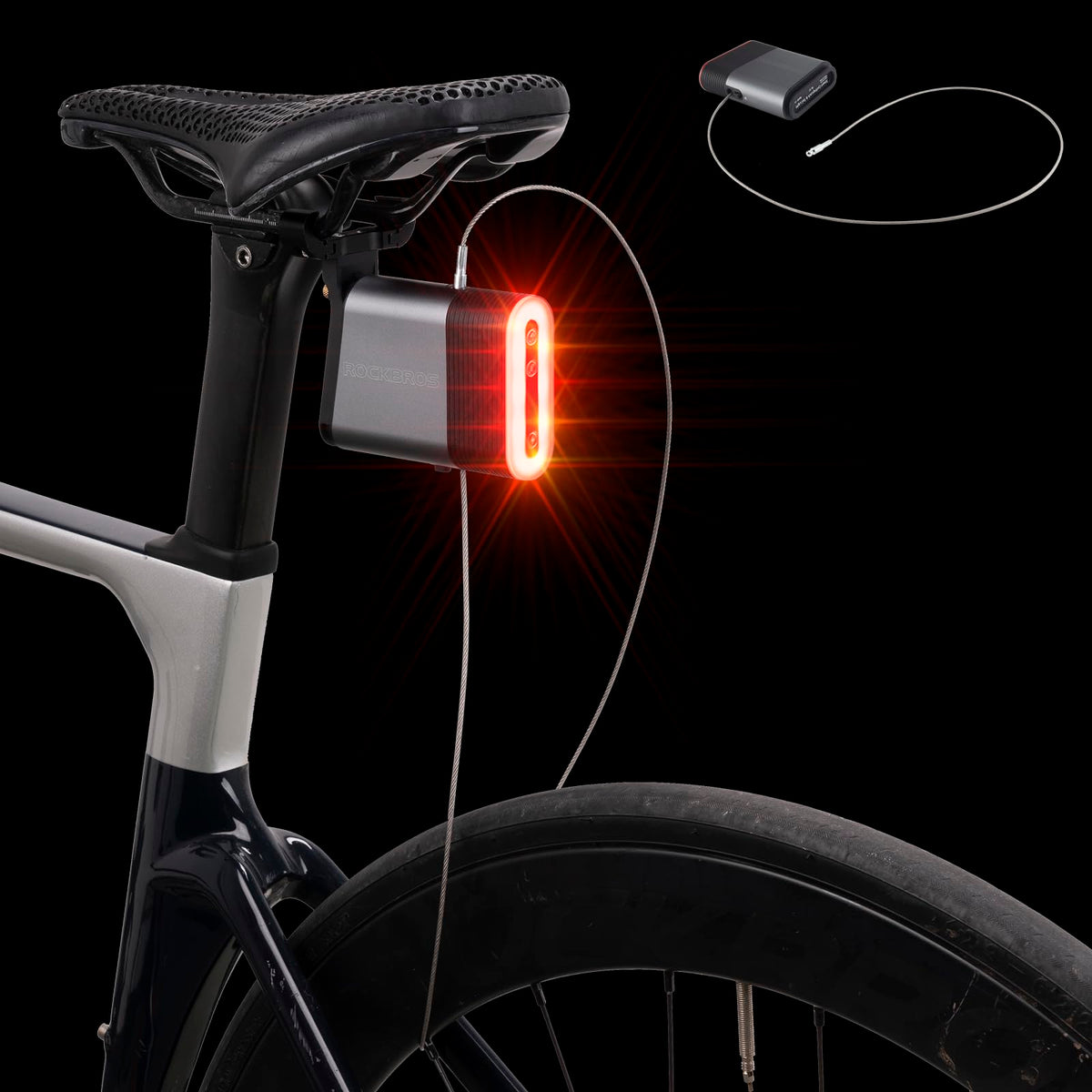ROCKBROS Smart Bluetooth Lock Light Brake Sensing 5 Modes Diurnal Light - ROCKBROS