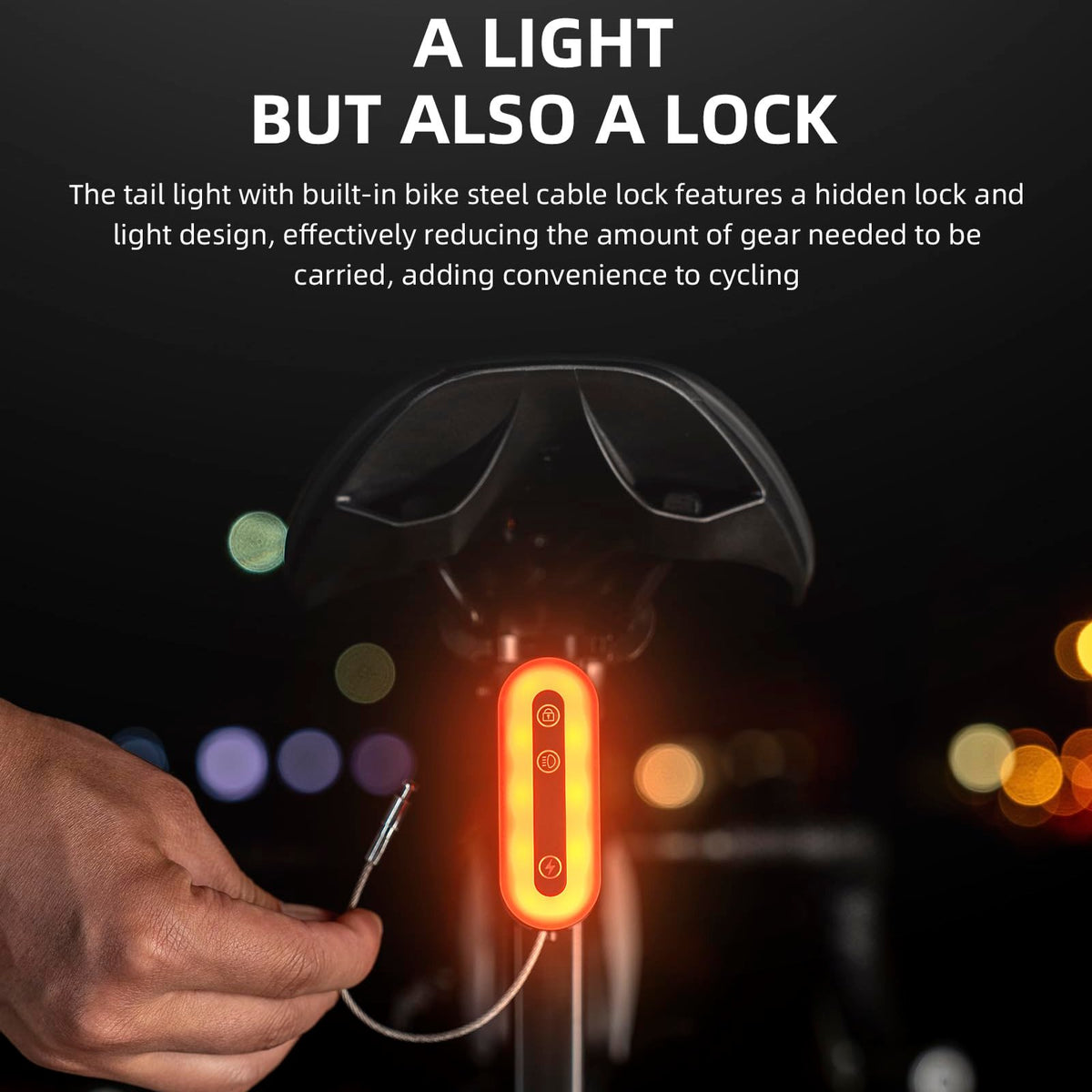 ROCKBROS Smart Bluetooth Lock Light Brake Sensing 5 Modes Diurnal Light - ROCKBROS
