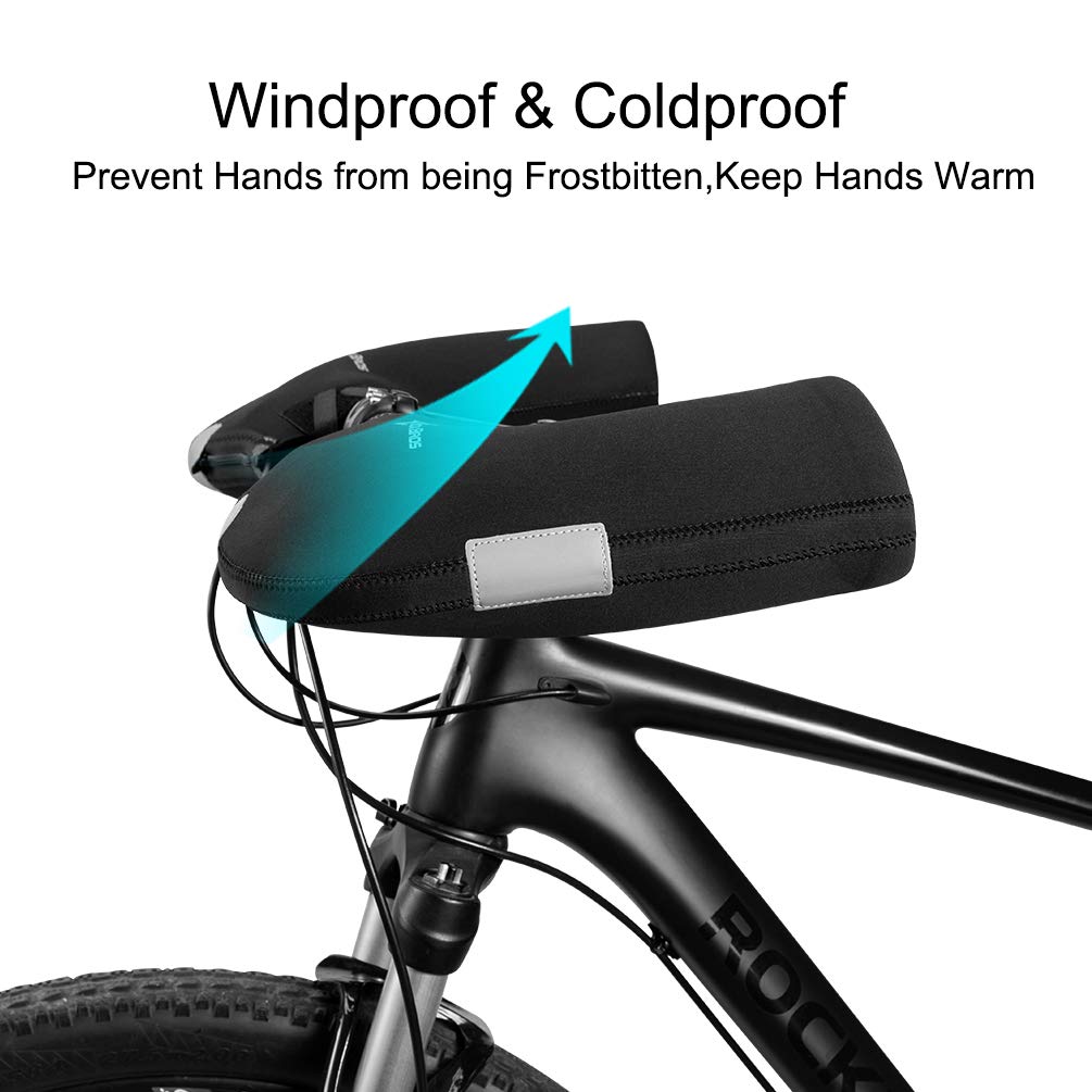 ROCKBROS Handlebar Mittens - Cold Weather Windproof MTB Bar Covers - ROCKBROS
