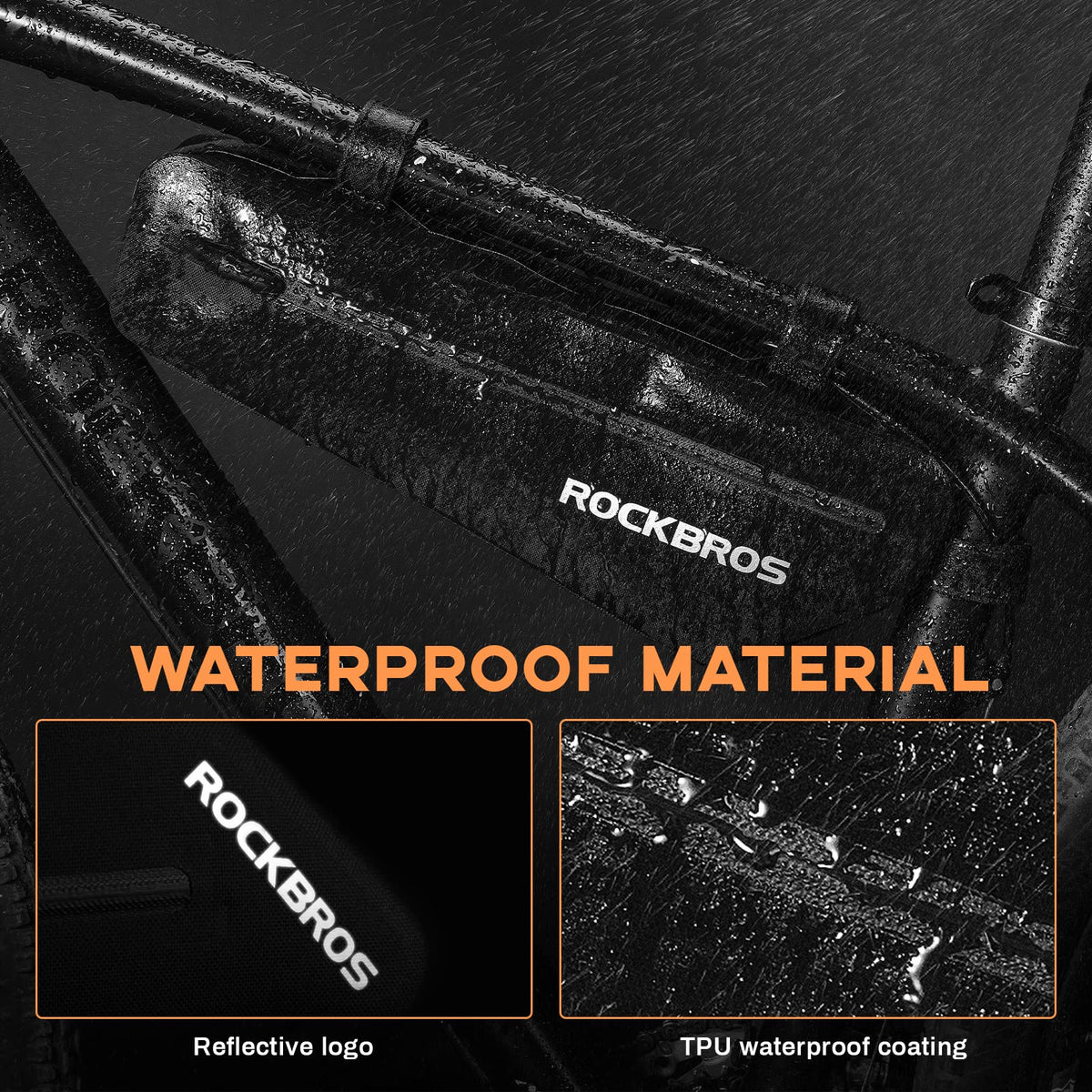ROCKBROS Bike Top Tube Bag Bike Frame Bag For Super 73Waterproof  2 pieces combi
