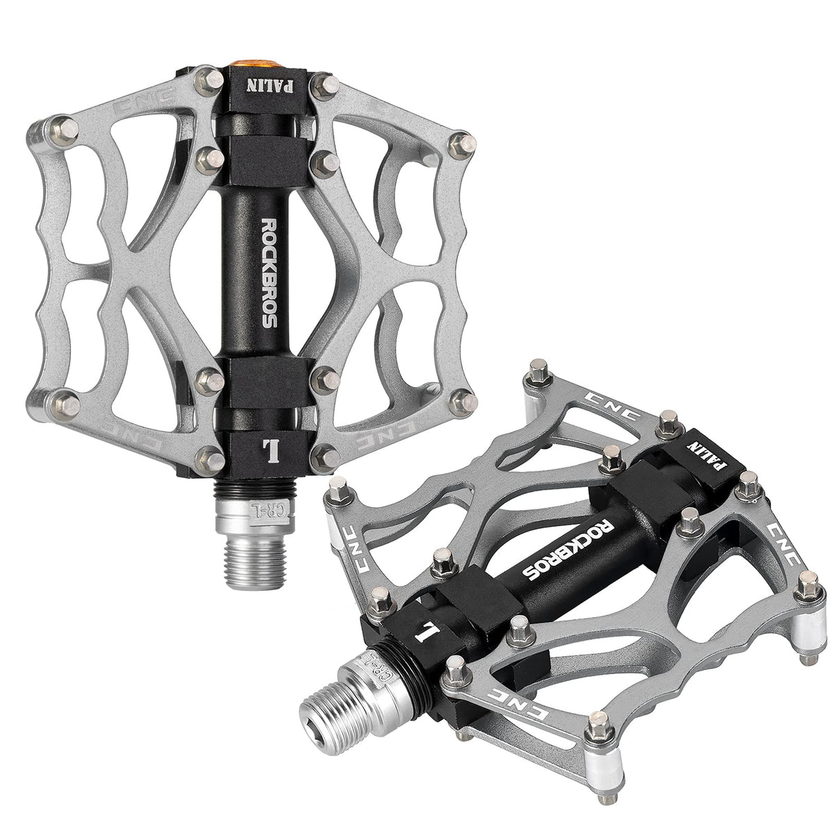 ROCKBROS Lightweight Aluminum Alloy Bike Pedals with Wide Platform Grip - ROCKBROS