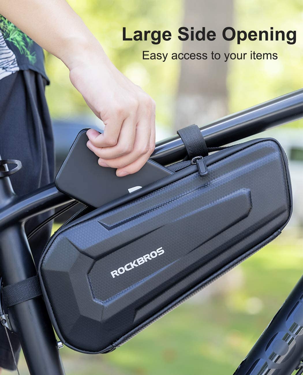 ROCKBROS 1.5L/2.5L Water-Resistant EVA Bike Frame Bag, Under Top Tube Triangle Storage - ROCKBROS