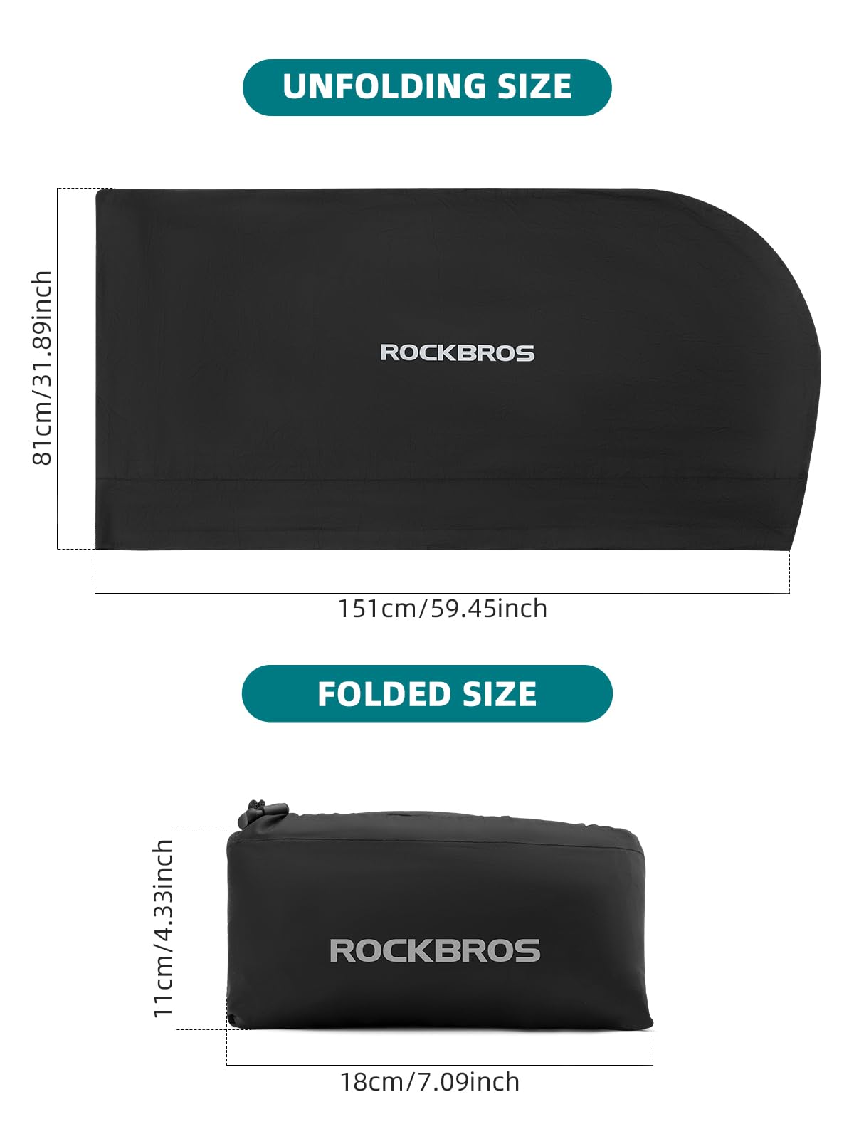 Funda para Bicicleta ROCKBROS para Bicicletas de 19-27.5 Pulgadas, Bolsa de Almacenamiento Plegable