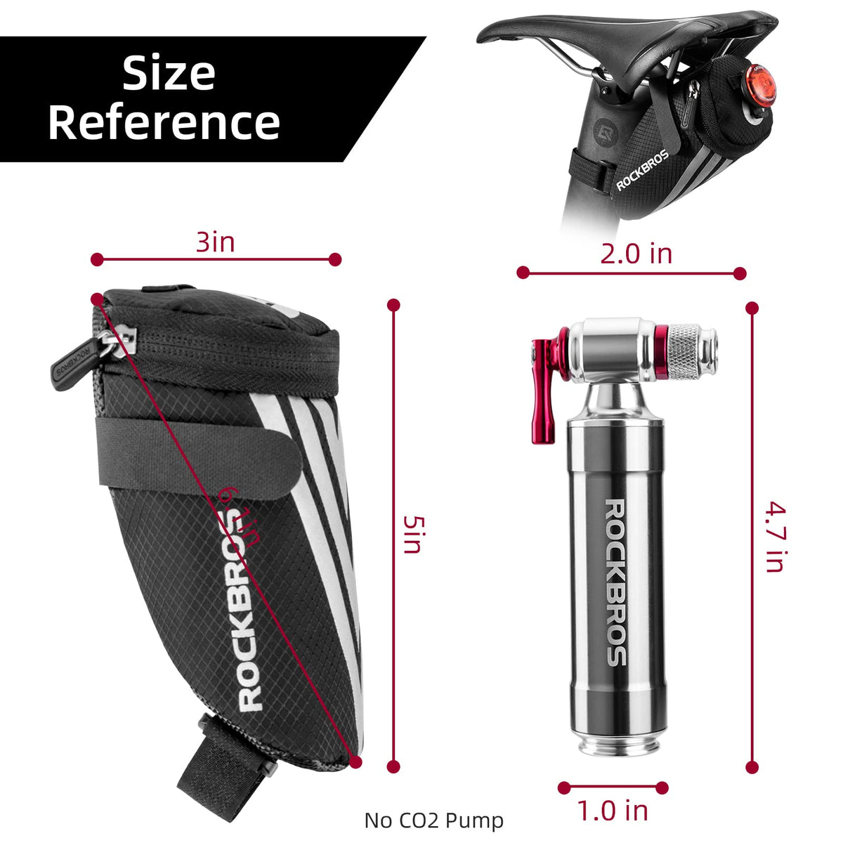 ROCKBROS Bike Saddle Seat Bag Under Seat - ROCKBROS