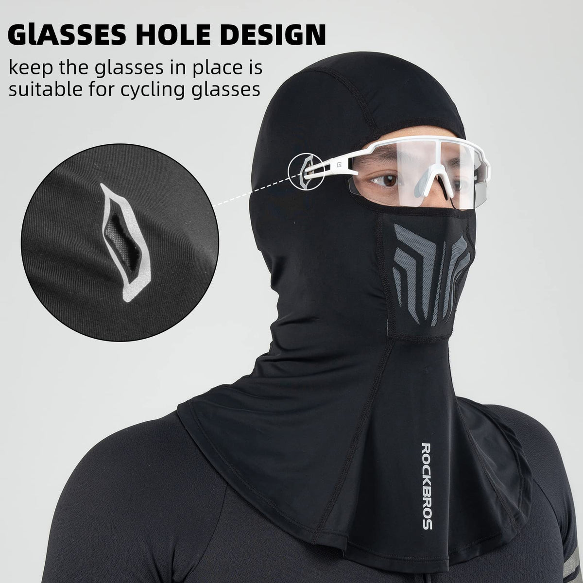 ROCKBROS Summer Balaclava Cooling Face Mask Cover Ice Silk Neck Gaiter