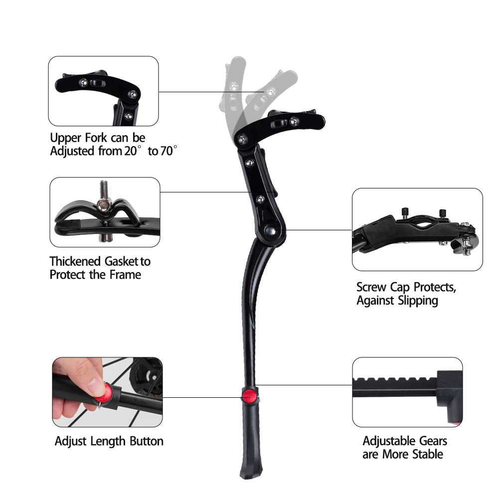 ROCKBROS Bike Kickstand for Mountain  Adults 24 inch to 28 inch - ROCKBROS