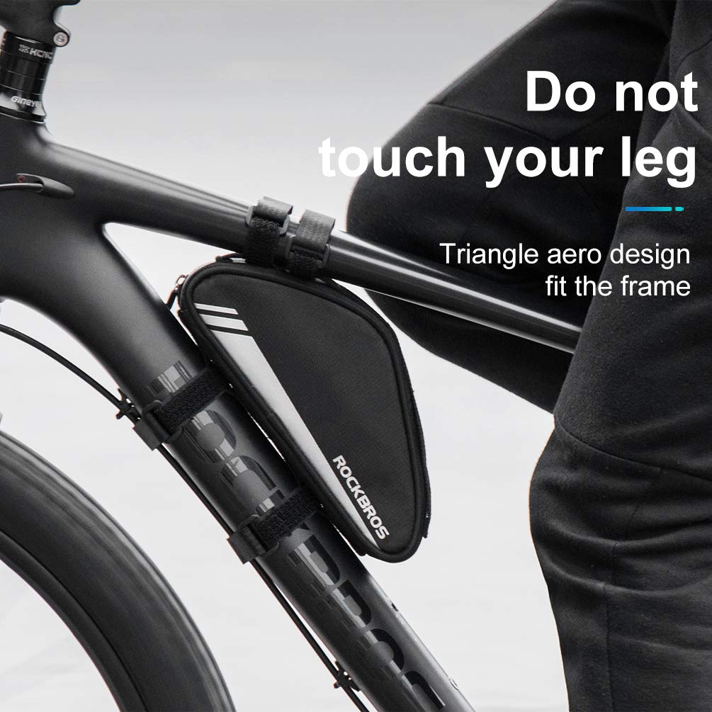 ROCKBROS Triangle Bike Frame Bag 0.7L Road & Mountain Bike Storage Pouch - ROCKBROS
