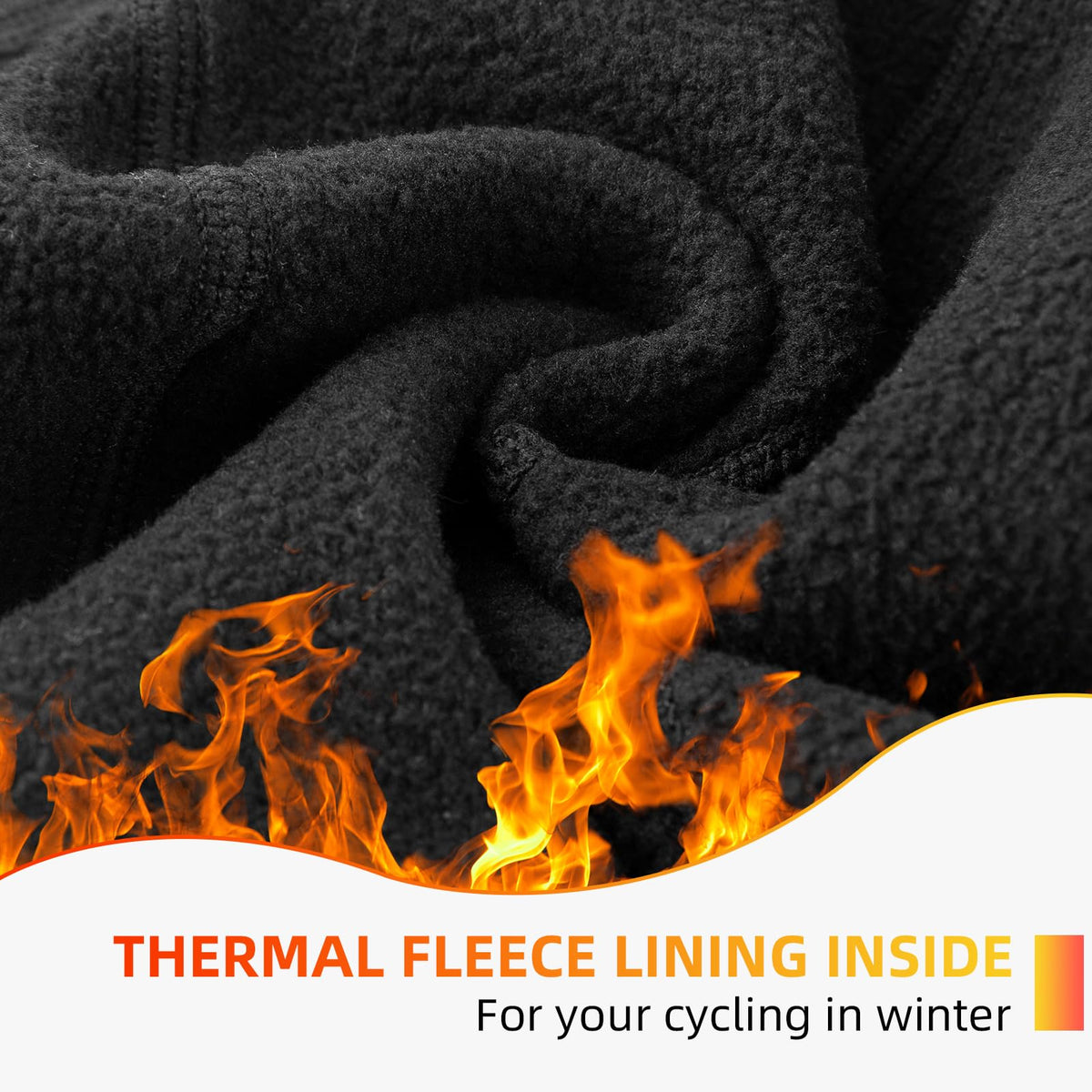ROCKBROS Skull Cap Helmet Liner, Winter Thermal Cycling Hat with Glasses Holes, Beanie