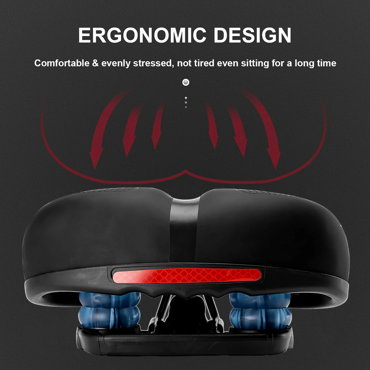 ROCKBROS Comfort Bike Saddle Memory Foam Shock Absorbing Seat