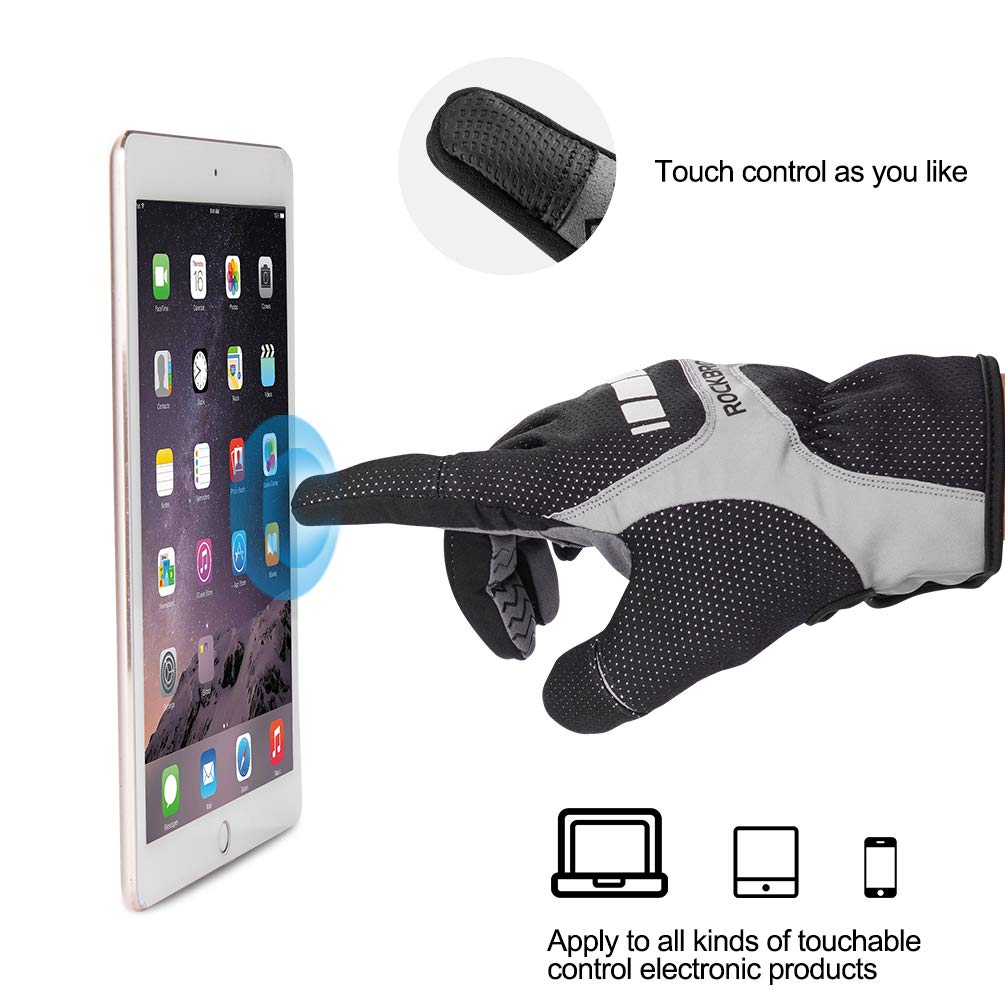 Guantes de Ciclismo Largos ROCKBROS para Hombre, Guantes para Motocicleta y Bicicleta de Montaña