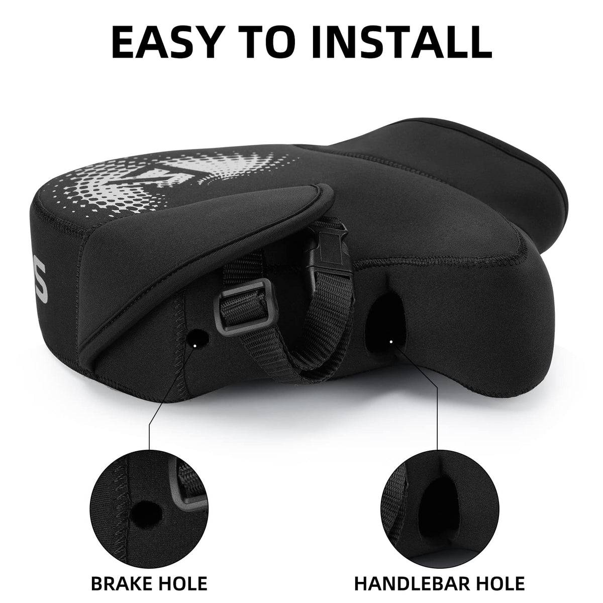ROCKBROS Windproof Motorcycle Handlebar Muffs - Cold Weather Hand Warmers - ROCKBROS
