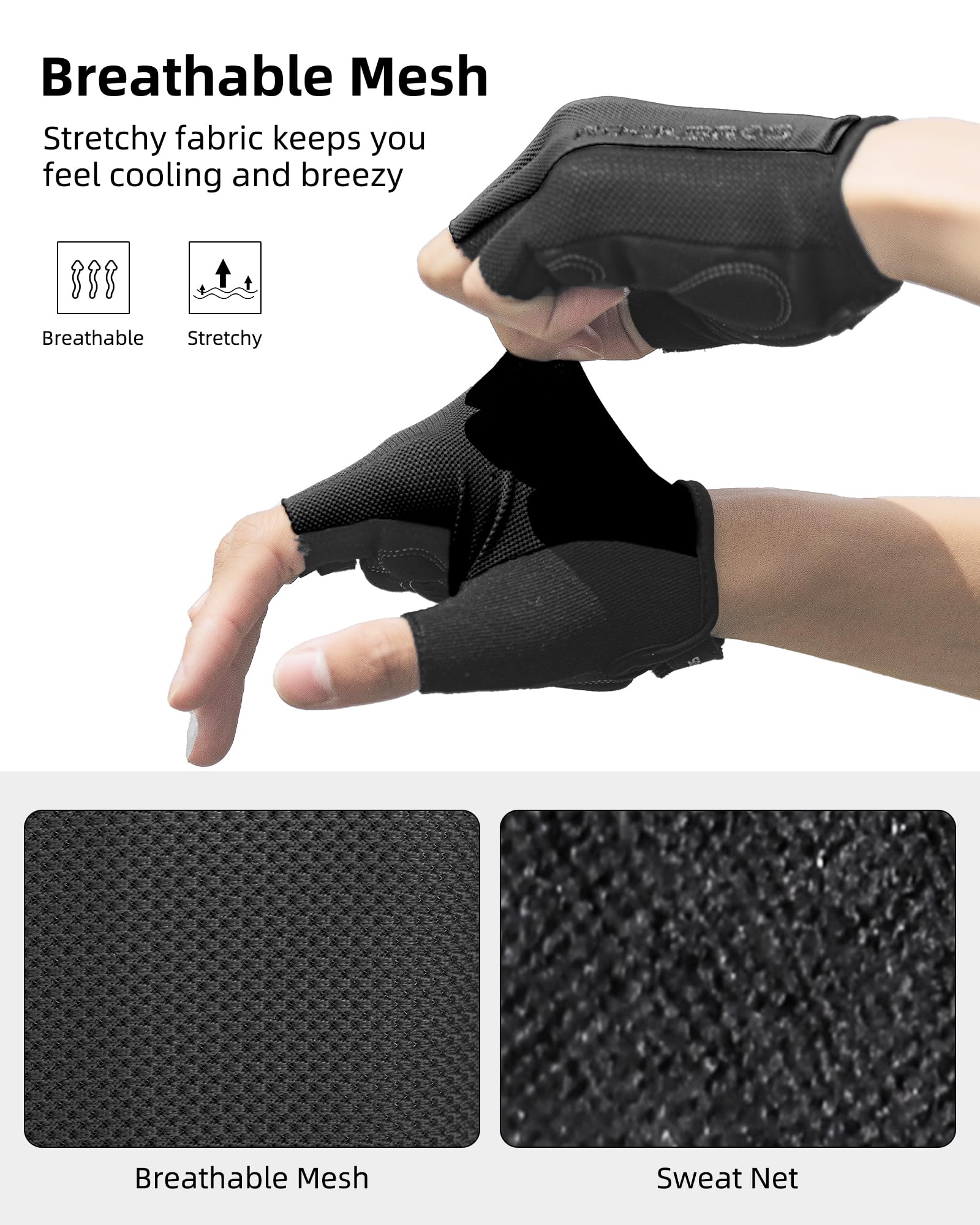 Guantes de Ciclismo para Hombres y Mujeres - Guantes de Bicicleta Transpirables