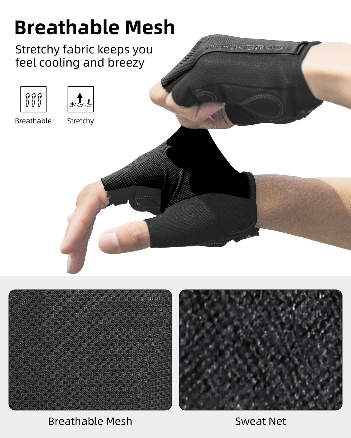 Guantes de Ciclismo para Hombres y Mujeres - Guantes de Bicicleta Transpirables