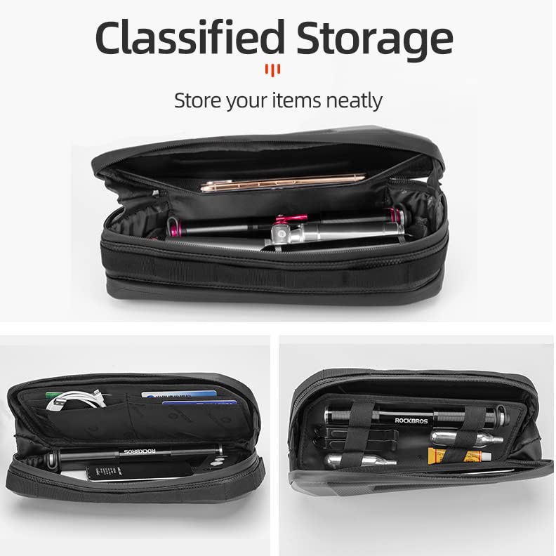 ROCKBROS 1.5L/2.5L Water-Resistant EVA Bike Frame Bag, Under Top Tube Triangle Storage - ROCKBROS