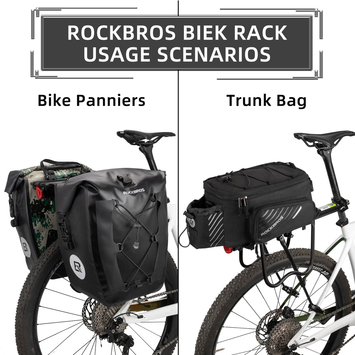 ROCKBROS Bike Cargo Rack Most 165lbs Capacity - ROCKBROS