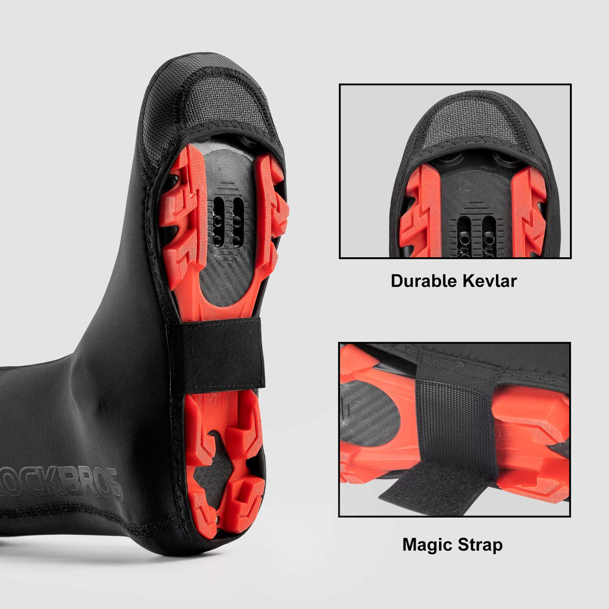 ROCKBROS Warm Windproof Water-Resistant Cycling Shoe Covers - ROCKBROS