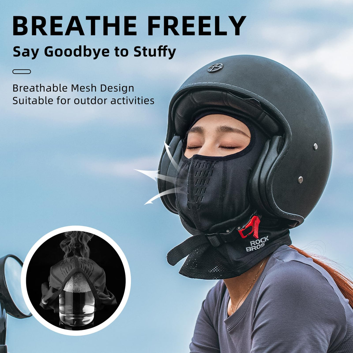ROCKBROS Summer Face Mask – Lightweight, Cooling Balaclava for Outdoor Sports
