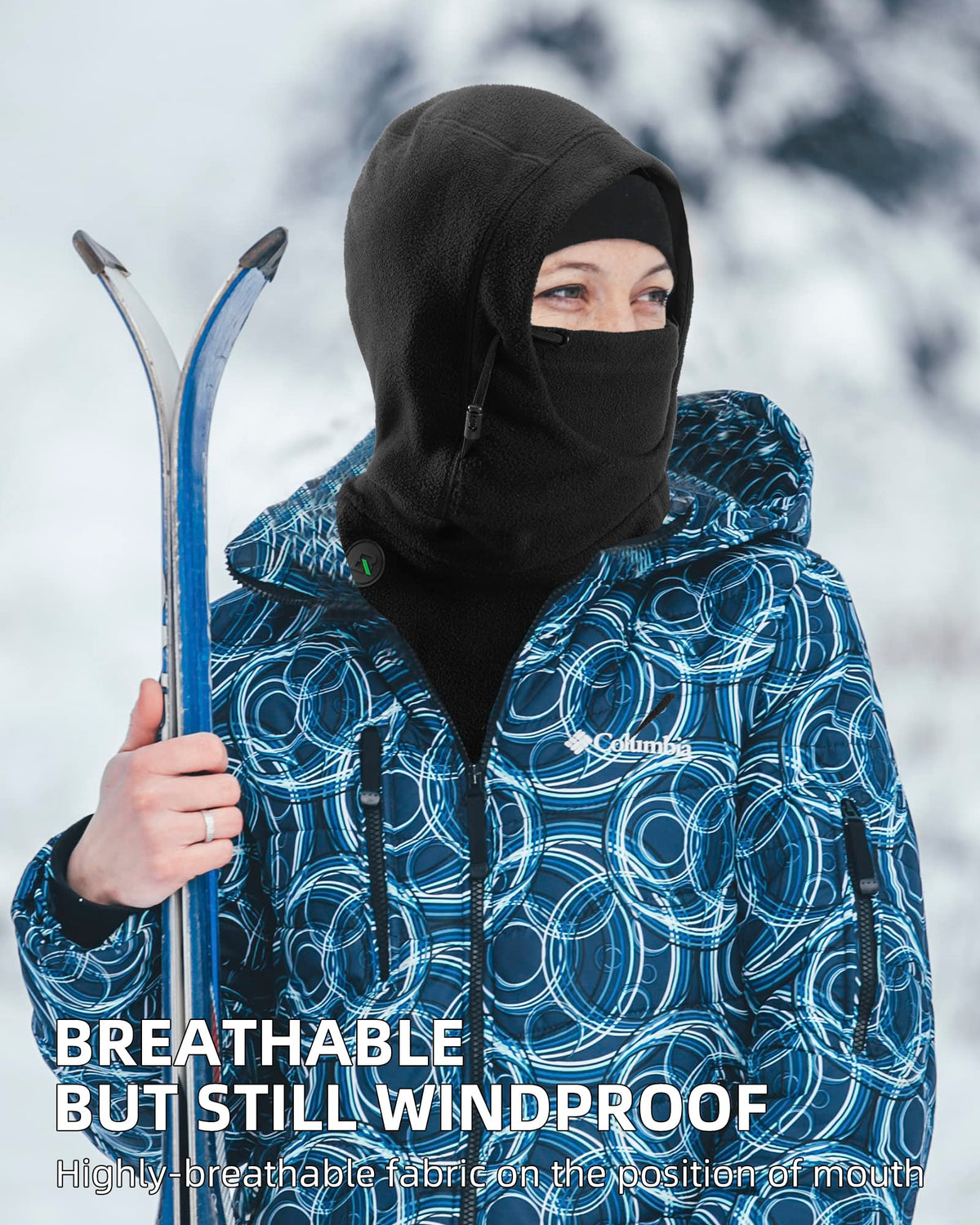 ROCKBROS Ski Mask Thermal Fleece Balaclava Winter Face Cover for Men Women - ROCKBROS