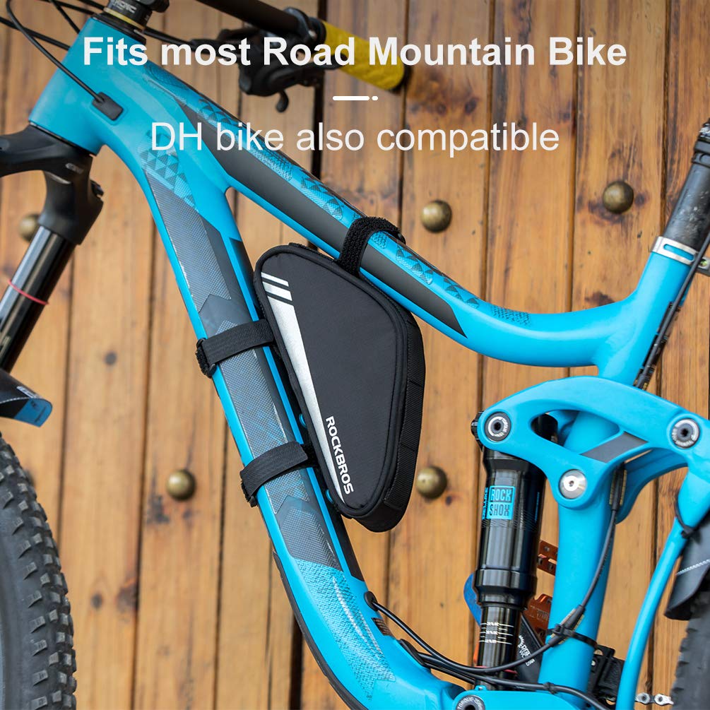 ROCKBROS Triangle Bike Frame Bag 0.7L Road & Mountain Bike Storage Pouch - ROCKBROS