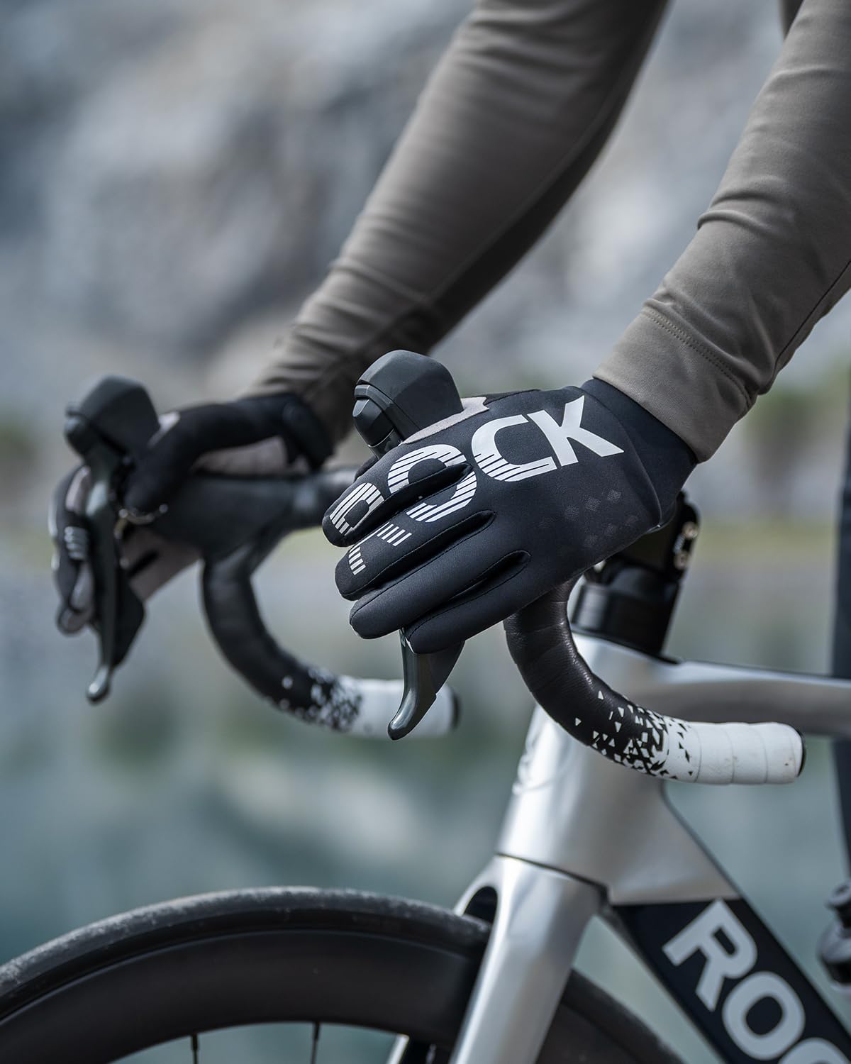 ROCKBROS Full Finger Cycling Gloves, Motorcycle Mountain Bike Gloves for Men