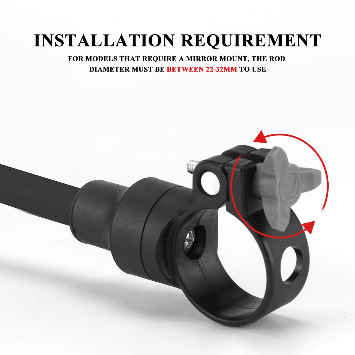 ROCKBROS Espejo de bicicleta HD ajustable 360°, gran angular convexo para hombres y mujeres
