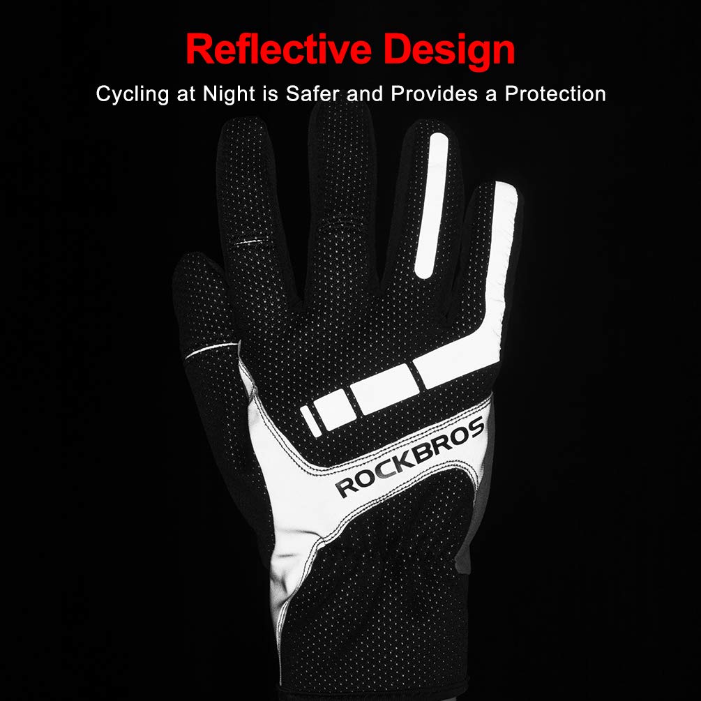 Guantes de Ciclismo Largos ROCKBROS para Hombre, Guantes para Motocicleta y Bicicleta de Montaña