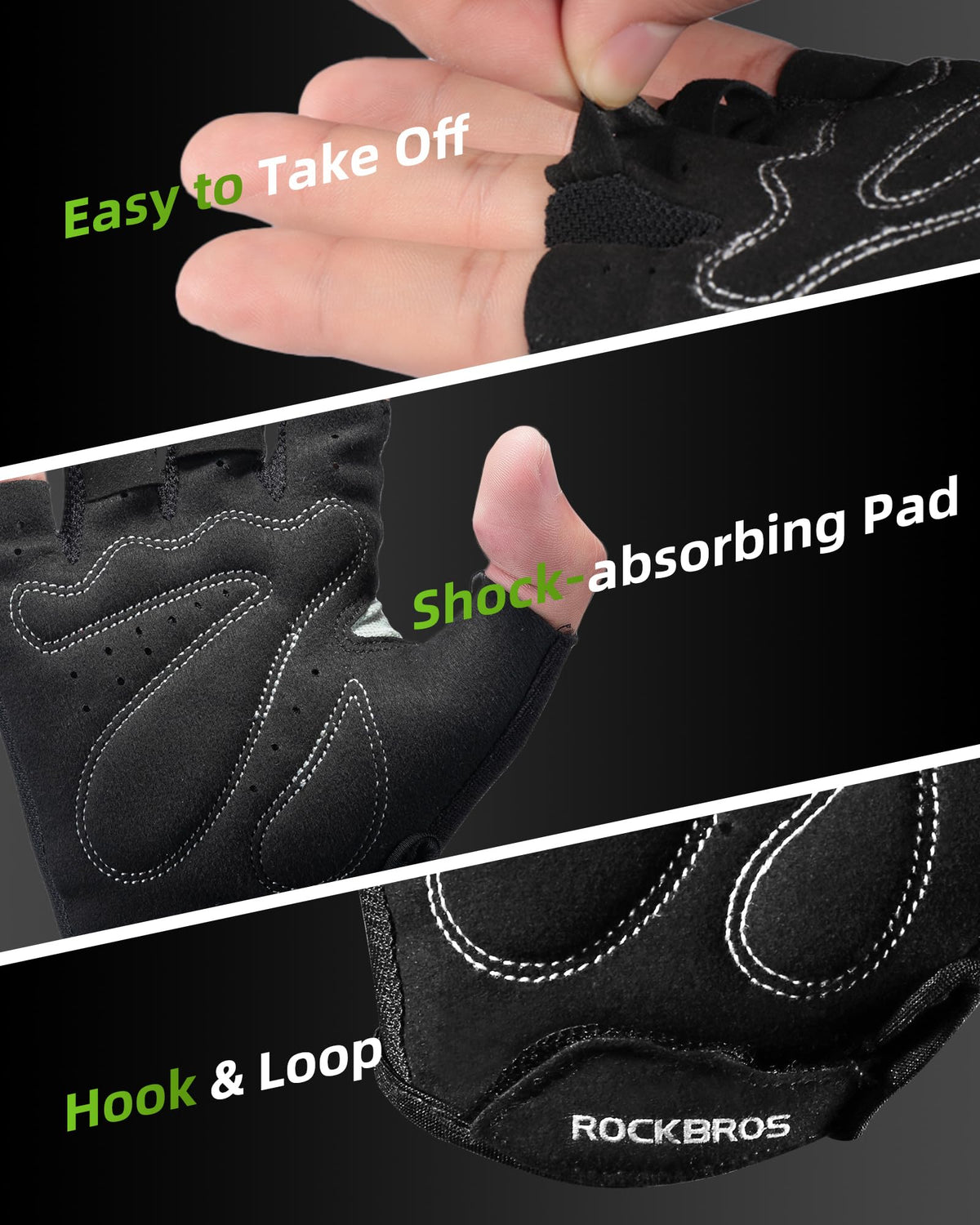 Guantes de Ciclismo para Hombres y Mujeres - Guantes de Bicicleta Transpirables