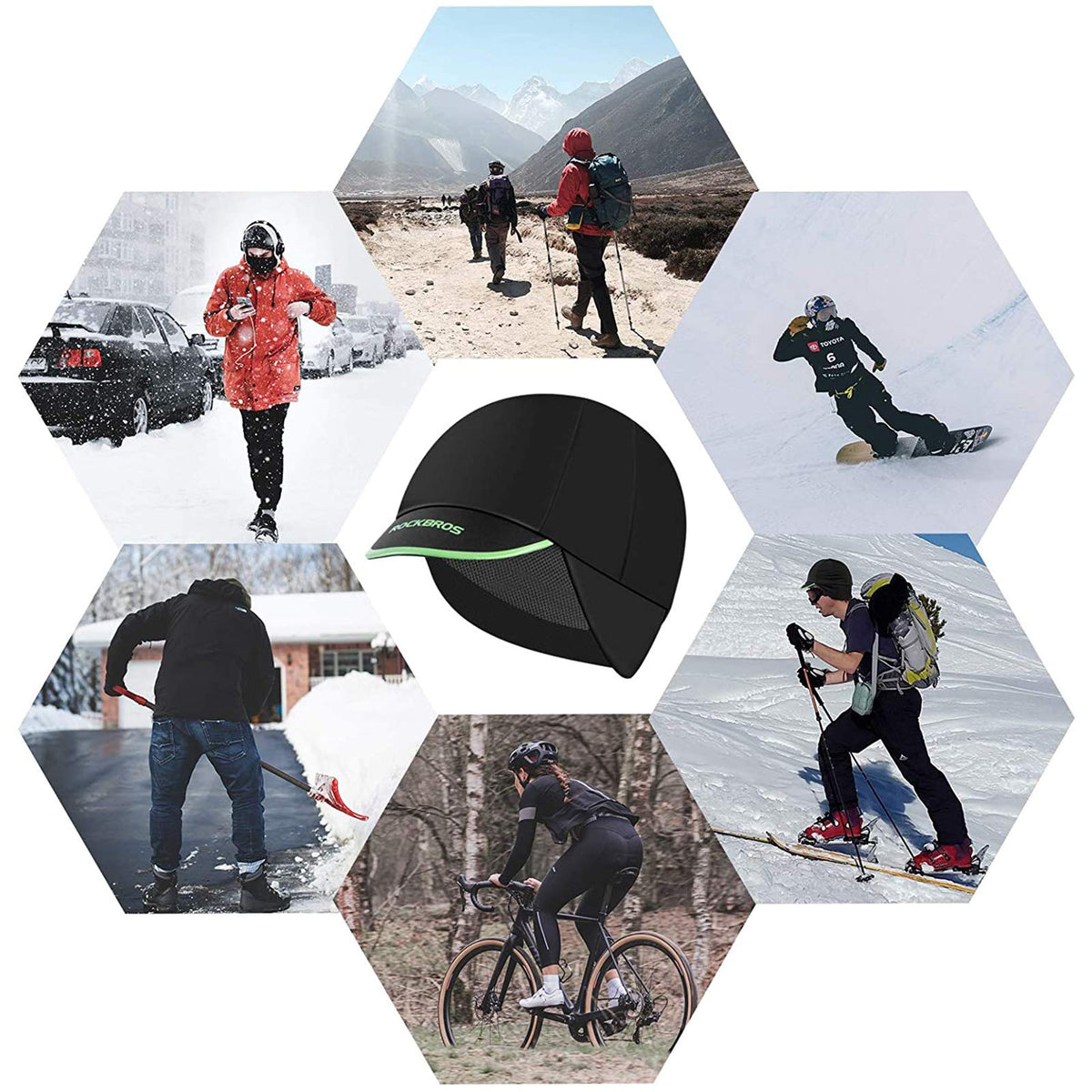 Gorra de ciclismo ROCKBROS para hombre, transpirable, protección solar, forro para casco