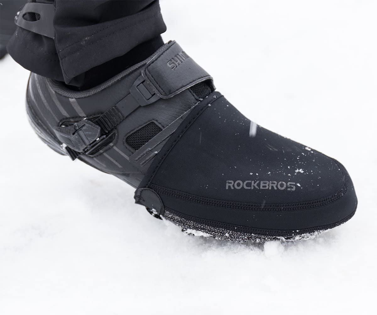 ROCKBROS Cycling Shoe Toe Covers Winter Toe Warmers Cycling Overshoes Protectors Kevlar - ROCKBROS