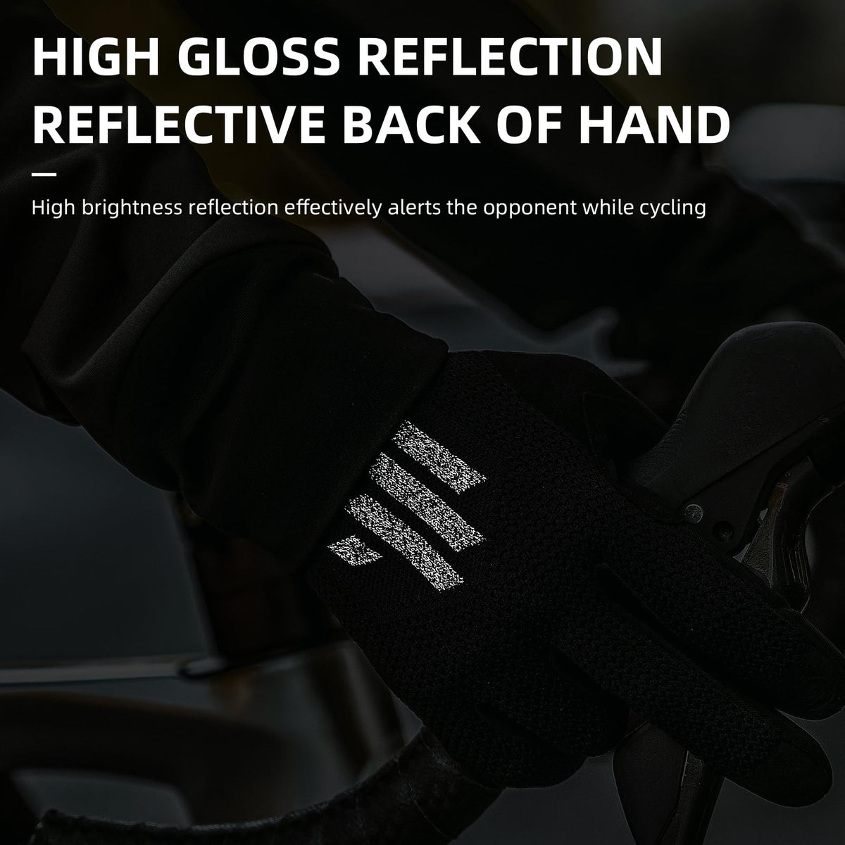 ROCKBROS Men's Mountain Bike Gloves Touch Screen Anti-Slip Full Finger MTB Gloves