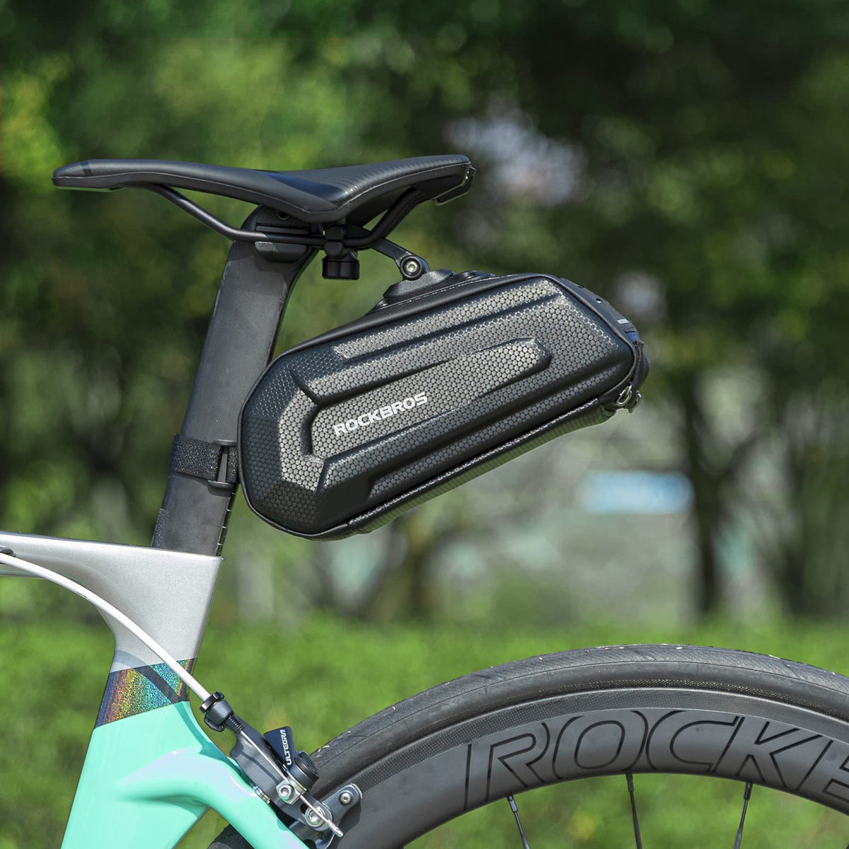 ROCKBROS Bike Bicycle 1.7L Saddle Seat Bag 3D Hard Shell with Silver Reflective Strip - ROCKBROS