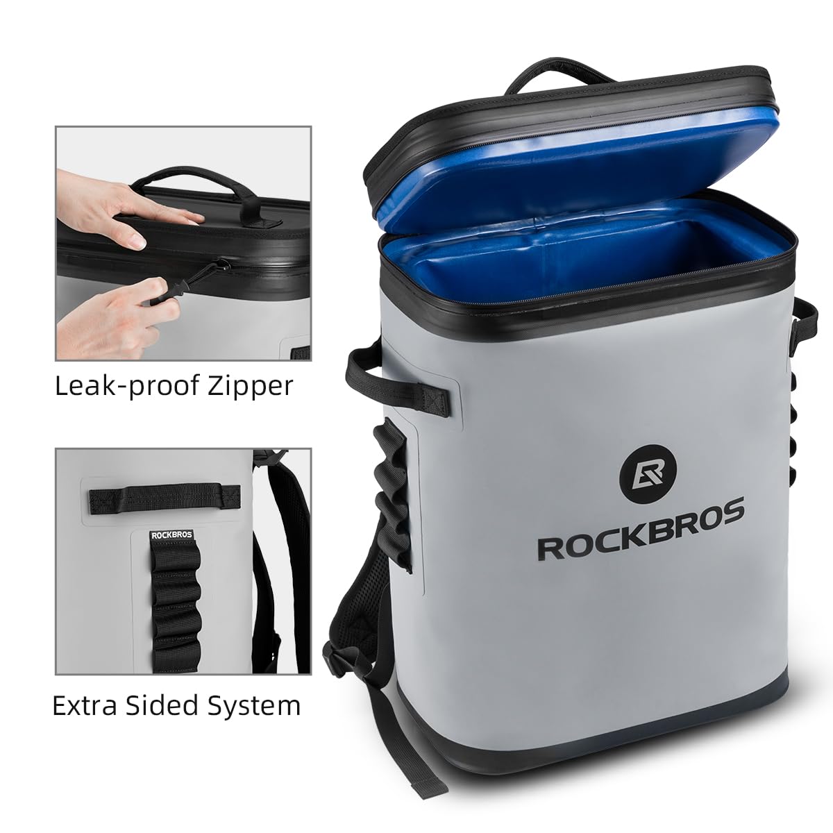 ROCKBROS Soft Cooler Waterproof 30 Can Insulated Leak Proof Soft Backpack - ROCKBROS