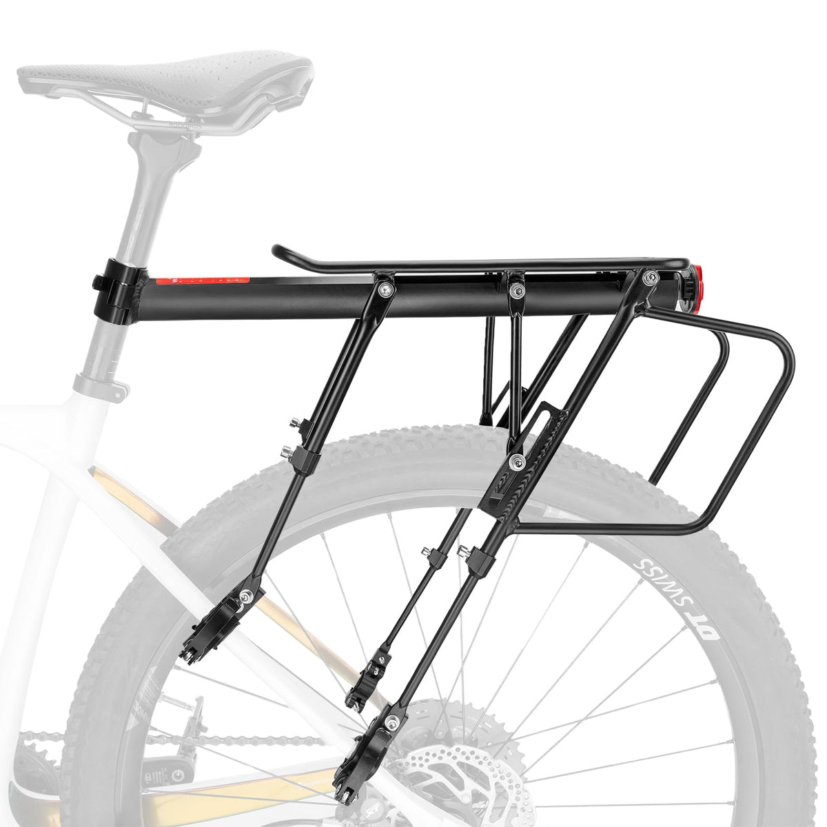 ROCKBROS Quick Release Rear Bike Cargo Rack, 55LB Capacity for 26”-29” MTB  E-Bikes