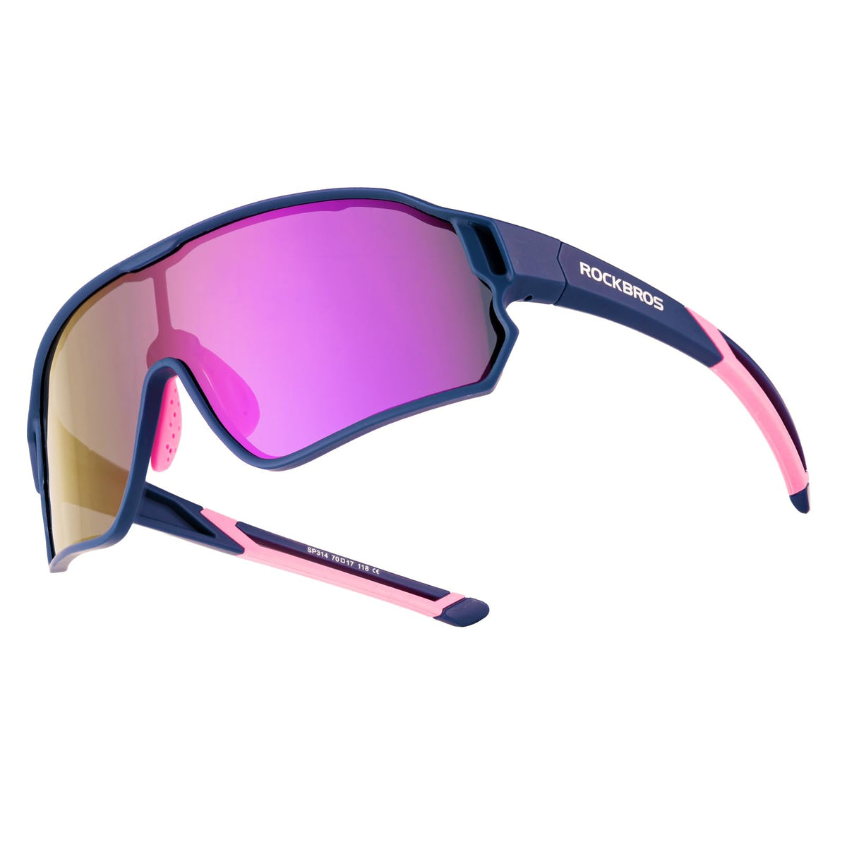 rockbros uv400 kids polarized sport sunglasses#color_blue-purple