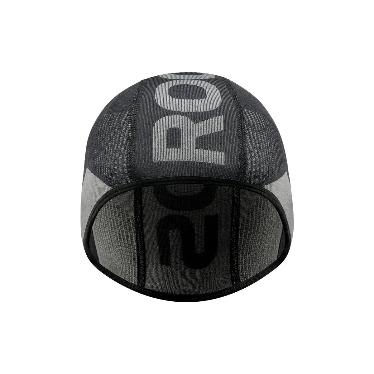 Black and gray helmet with rockbros' branding on a white background