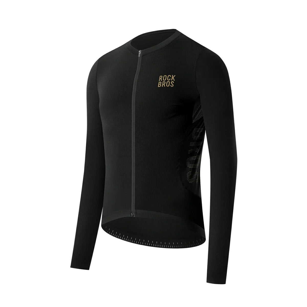 ROCKBROS lightweight long sleeve cycling jersey for road cycling #Color_Black
